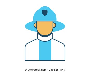 Firefighter icon. Profession vector icon concept. Simple vector line icon.