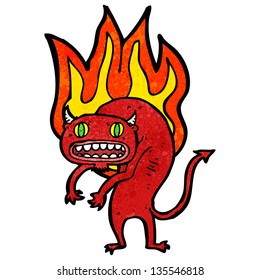 Firery Demon Cartoon Stock Illustration 135546818 