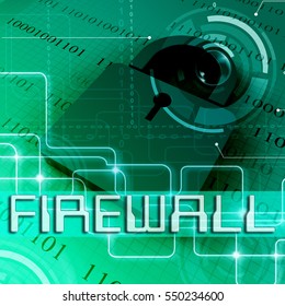 Firewall Data Padlock Meaning Safe Protected 3d Rendering