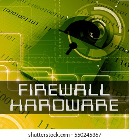 Firewall Hardware Data Padlock Shows Equipment Protection 3d Rendering