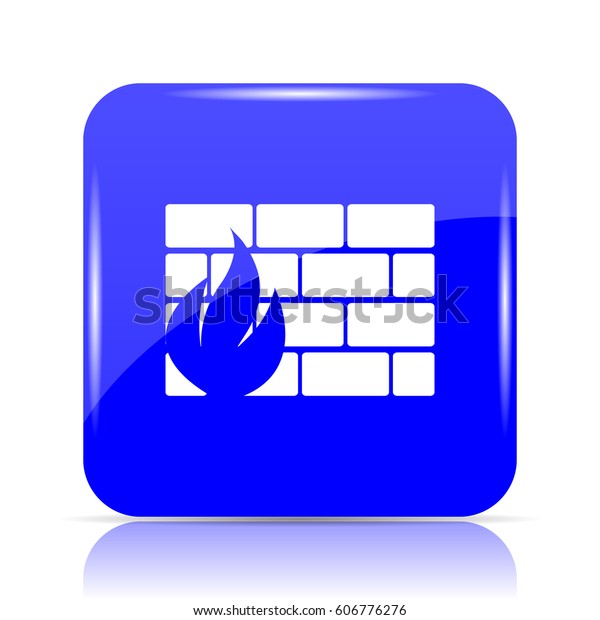 Firewall Icon Blue Website Button On Stock Illustration