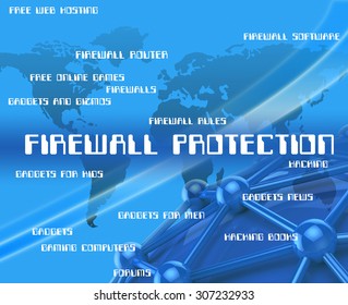 Firewall Protection Indicating No Access And Protecting