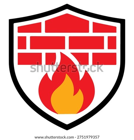 Firewall security icon with brick wall and flame inside a shield, cyber protection concept, vector illustration.


A professional vector logo featuring a red brick wall and fire flame symbol enclosed within a protective shield. Represents network security, internet firewall, data safety, and cyber defense systems. Perfect for IT security companies, software icons, and technology branding.