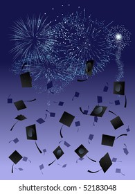 Fireworks at graduation - raster