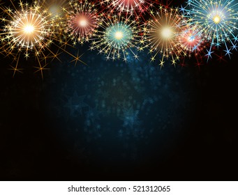 fireworks on a dark background with bokeh effect - Powered by Shutterstock