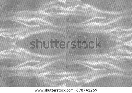Firey Rays Abstract Pattern in Silver and White