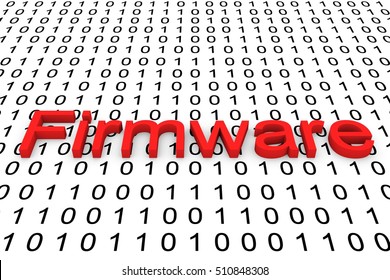 Firmware In Binary Code, 3D Illustration