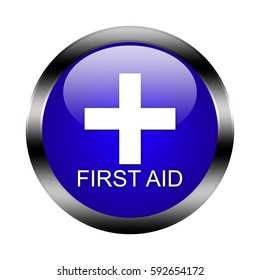 First Aid Button Isolated 3d Illustration Stock Illustration 592654172 ...