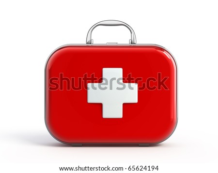 First aid kit isolated