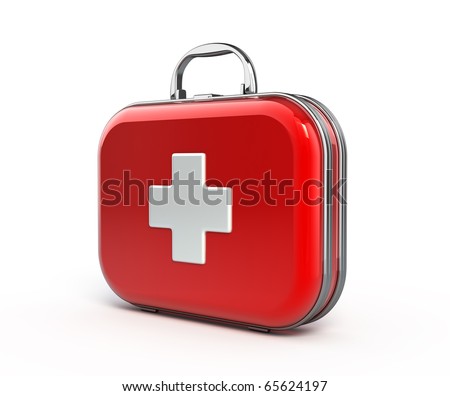 First aid kit isolated
