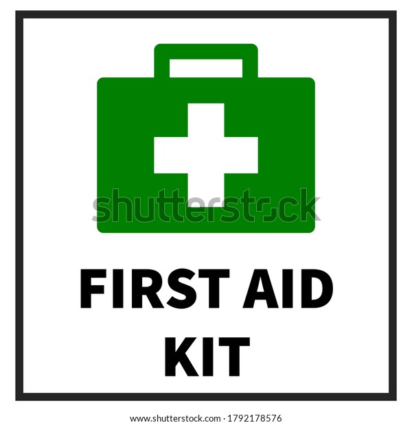 First Aid Kit Signage Printable Free Stock Illustration 1792178576