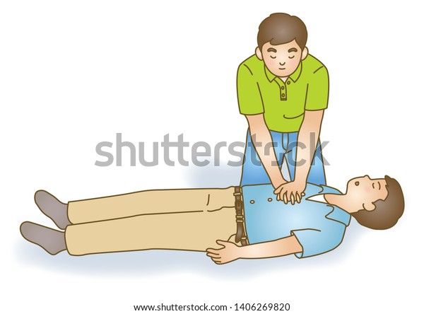 First Aid Resuscitation Medical Illustration Stock Illustration ...