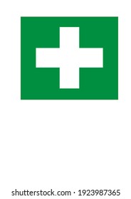 A First Aid Sign For Medical Use.