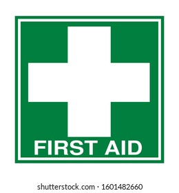 First Aid Sign White Background Stock Illustration 1601482660 ...