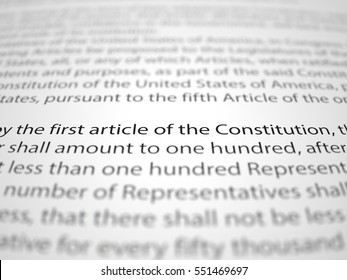 The First Amendment Papers With Depth Of Field Effect.