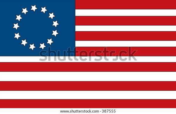 First American Flag Made By Betsy Stock Illustration 387555