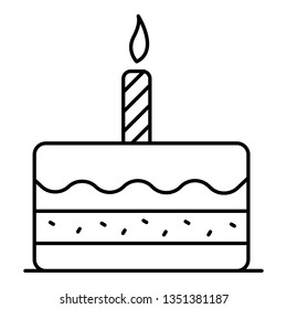 First birthday cake icon. Outline first birthday cake icon for web design isolated on white background - Powered by Shutterstock