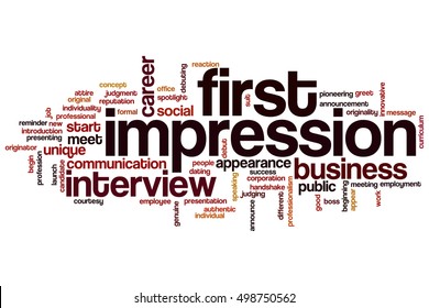 First Impression Word Cloud Concept