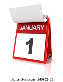 First January Calendar 3d Render Stock Illustration 240962485 ...