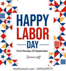 First Monday of September is celebrated as Labor Day in the United States of America, background - Powered by Shutterstock