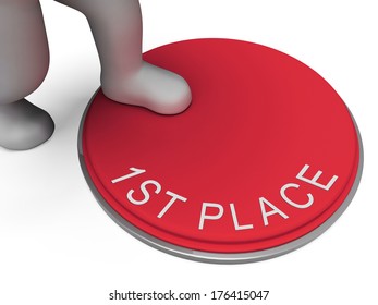 First Place Button Meaning 1st And Victor