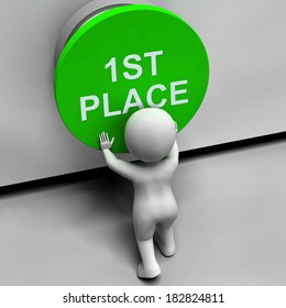 First Place Button Showing 1st Place And Winner