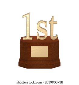 First place sign 3d rendering