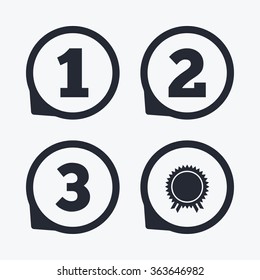First Second Third Place Icons Award Stock Illustration 363646982