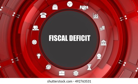 Fiscal Deficit Concept Image Business Icons Stock Illustration ...