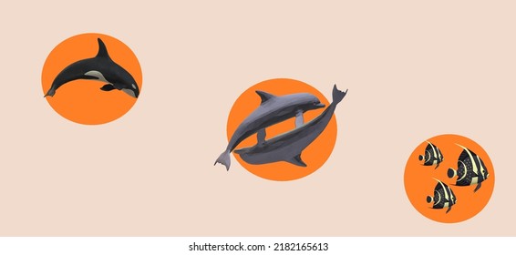 Fish Abstract Logo Design, 3D ( Three Dimension)