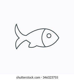 Fish Fin Icon Seafood Sign Vegetarian Stock Illustration 346323755 ...