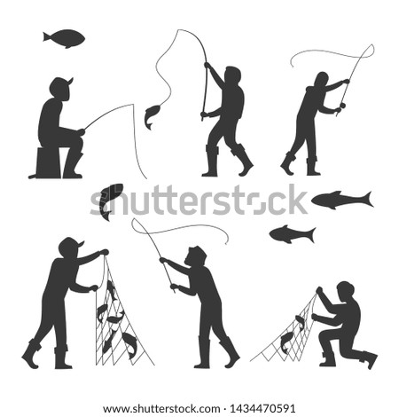 Similar – Image, Stock Photo Art of Fishermen