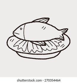 Fish Food Doodle Stock Illustration 270354464 | Shutterstock