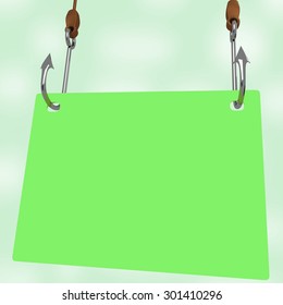 Fishhook with poster