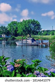 Fishing Boat At A Creek Pier, Southern Maryland