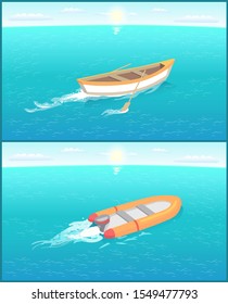 Fishing Boat Oars Inflatable Ship Leaves Stock Illustration 1549477793 ...