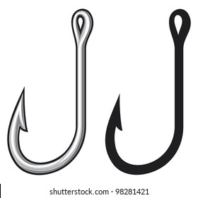 Two Crossed Fishing Hook Stock Vector (Royalty Free) 100487821 ...