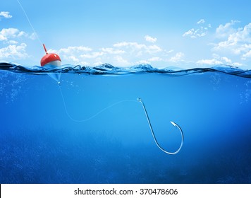 fishing hook underwater