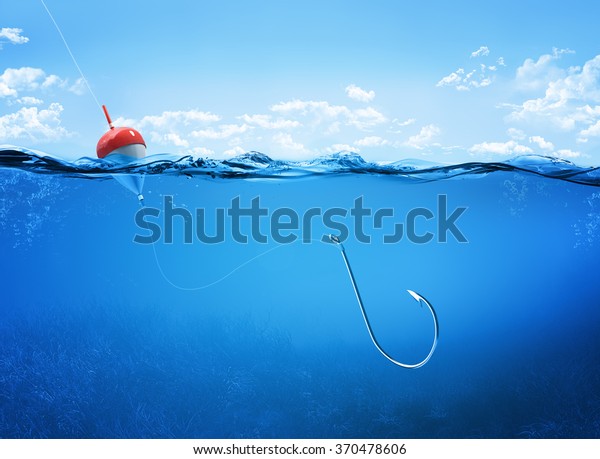 fishing hook\
underwater