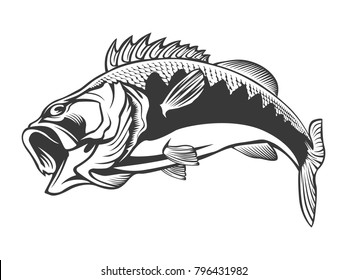 Fishing Logo Bass Fish Rod Club Stock Illustration 796431982 | Shutterstock