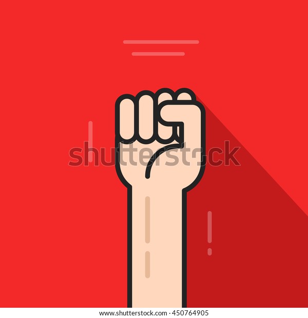 赤い背景に手描きのアイコン 革命ロゴアイデア 自由度シンボル ソビエトのコンセプト 平面的な漫画線アートのアウトラインイラスト画像 のイラスト素材