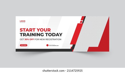 Fitness Gym Social Media Cover Banner Template