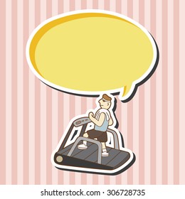 Fitness Trainer Cartoon Speech Icon Stock Illustration 306728735