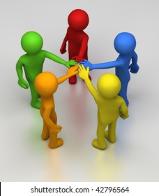 213 Multicultural Hands Joining In A Circle Images, Stock Photos ...