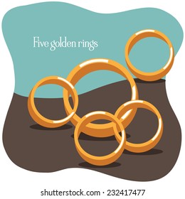 Five Golden Rings Twelve Days Of Christmas 