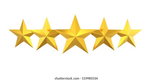 Five Gold Star Rate Review Customer Stock Illustration 2089423168