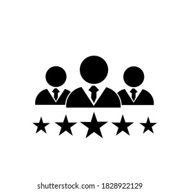 Five Star Rating Icon  Isolated Illustration 