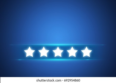 Five Star Symbol To Increase Rating Of Company Or Business Service With Copy Space For Your Topic Or Headline