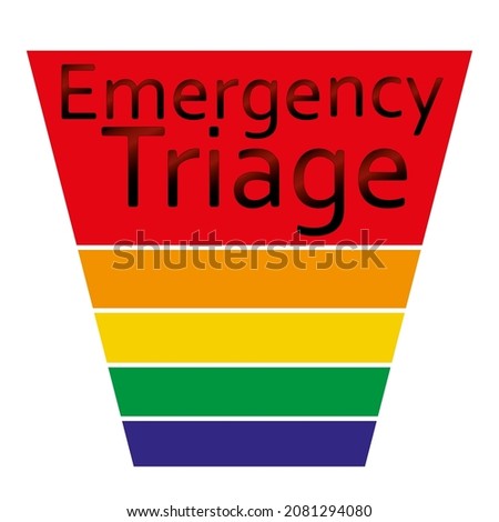 Five step funnel with emergency triage. Foto stock © 