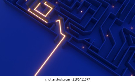 Fix Out Of Problem, A Maze Of Adventures,getting Lost And Finding A Way Out,breaking Out Of The Frame,3D Rendering